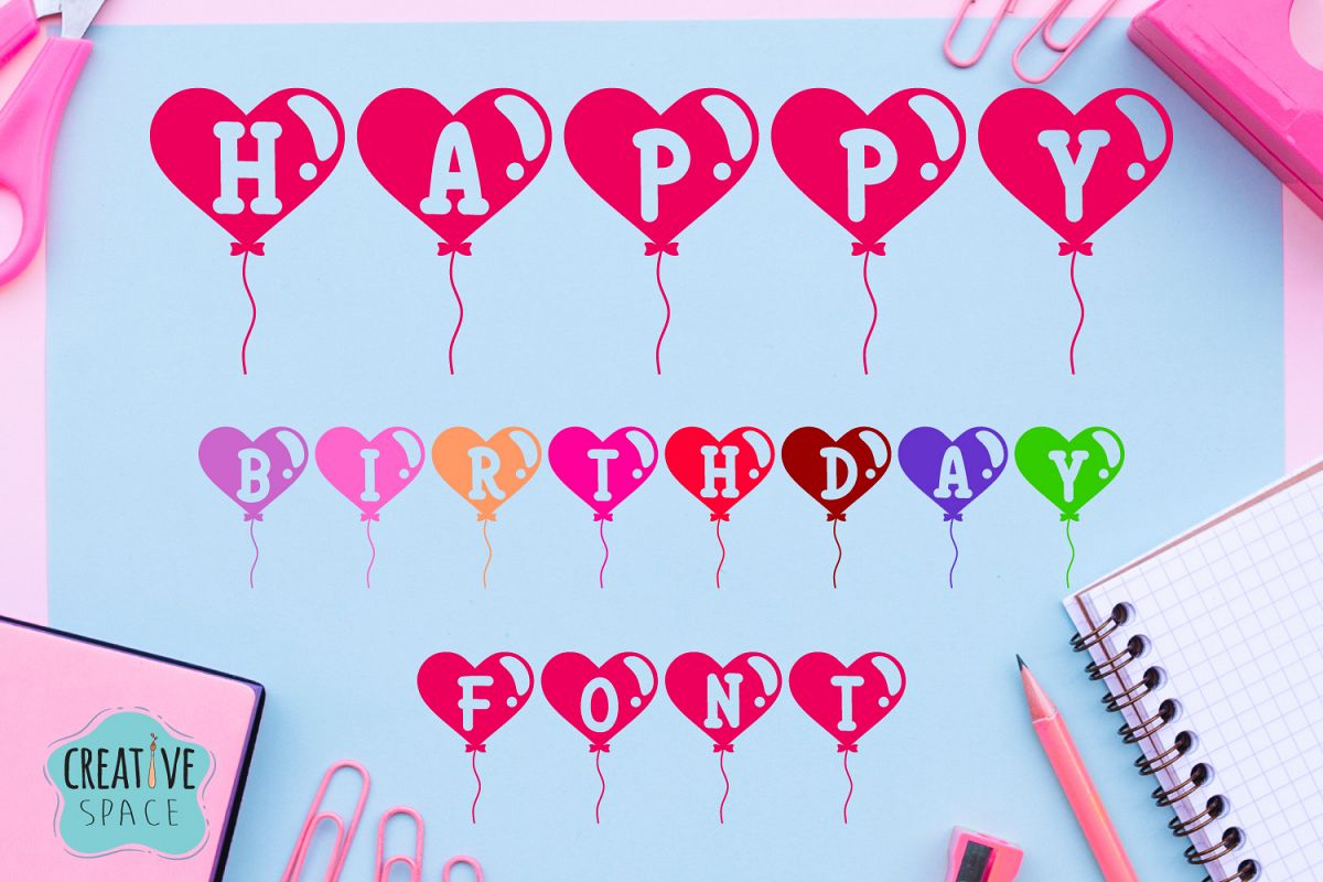 Happy Birthday Font example image 1