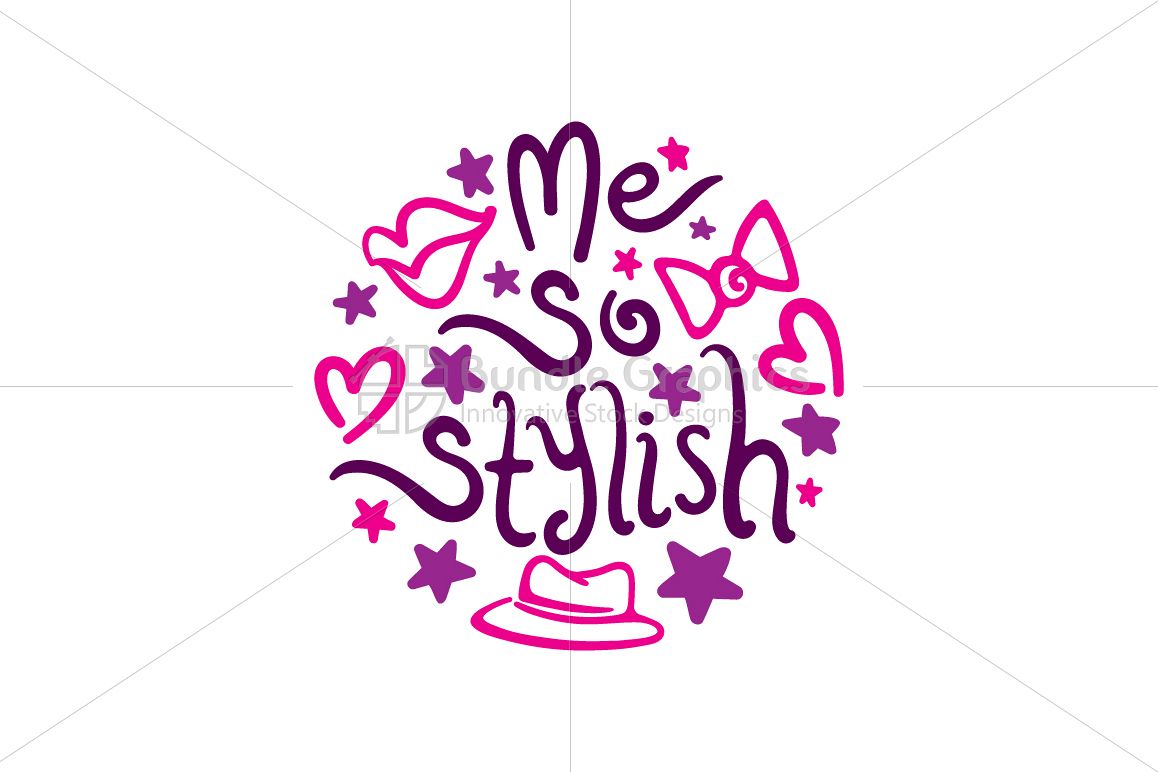 Me So Stylish - Iconic Graphical Textual Illustration example image 1