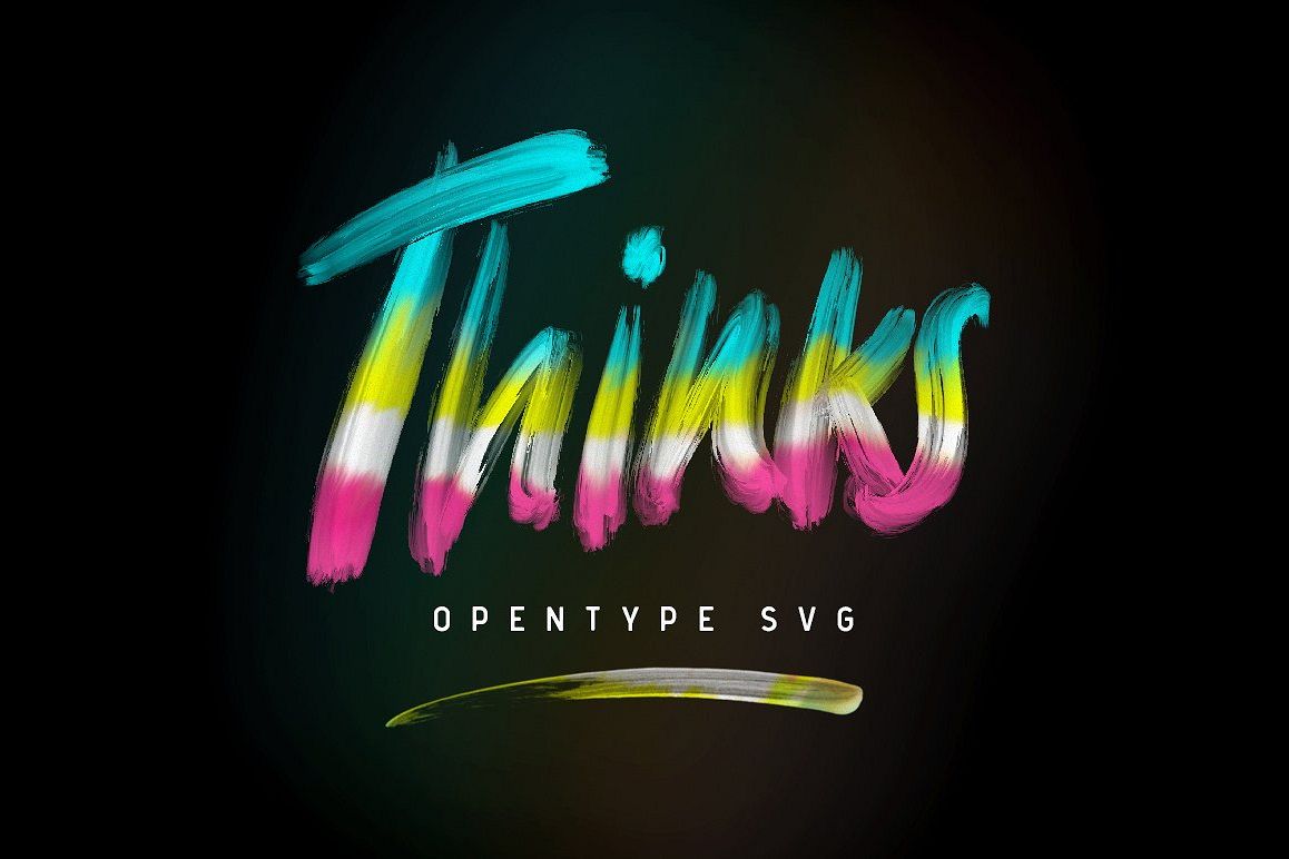Thinks Opentype Svg example image 1