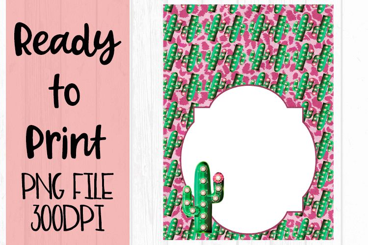 Junky Cactus Flag Ready to Print example image 1
