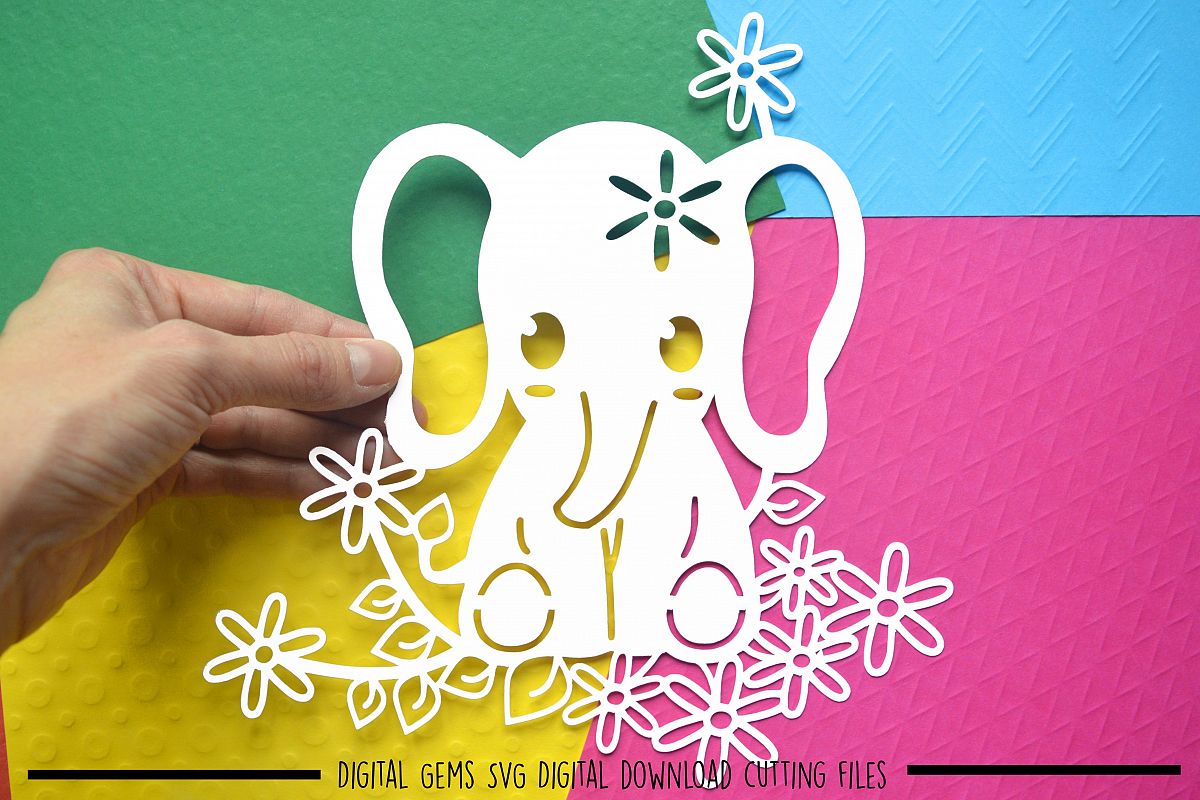 Download Elephant paper cut SVG / DXF / EPS files (36437) | SVGs ...