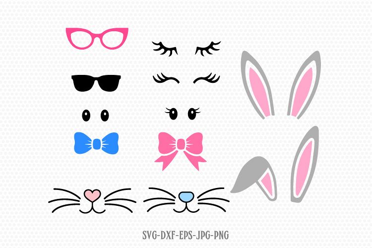 easter bunny design kit svg example image 1