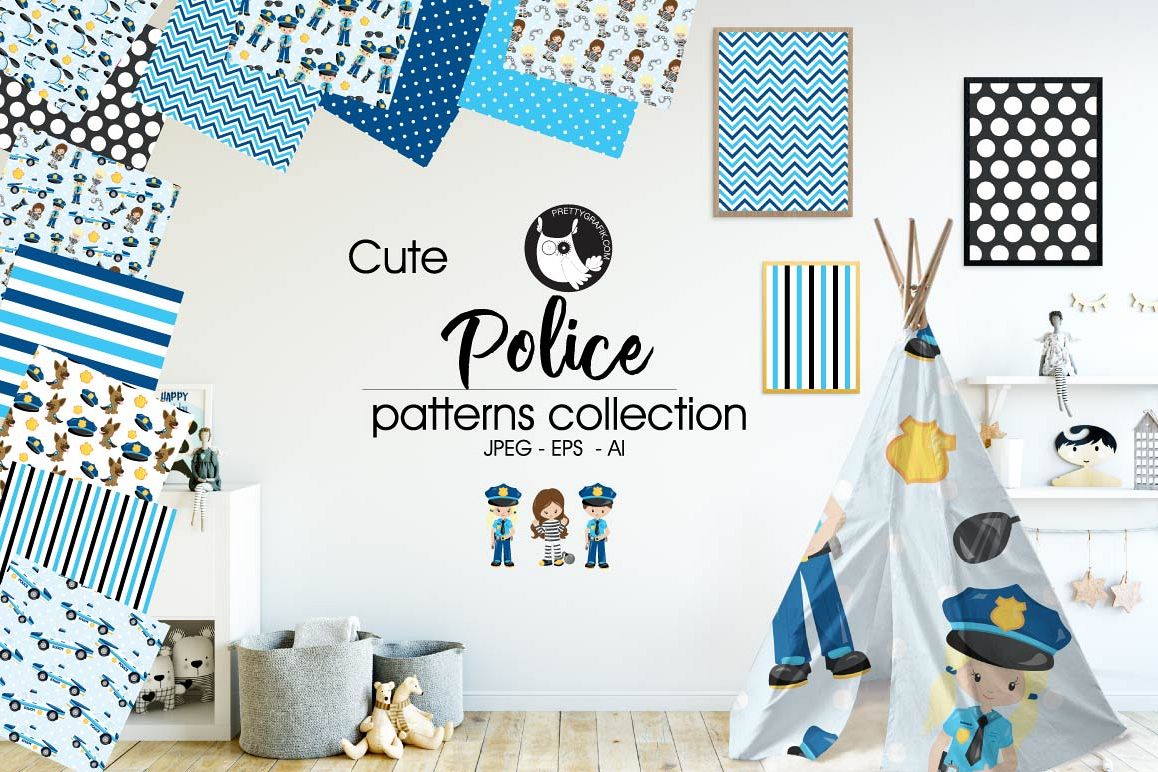 POLICE, digital papers example image 1