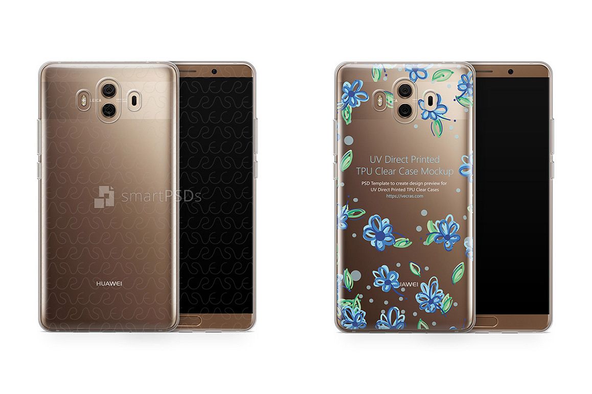 Huawei Mate 10 UV TPU Clear Case Design Mockup 2017 example image 1