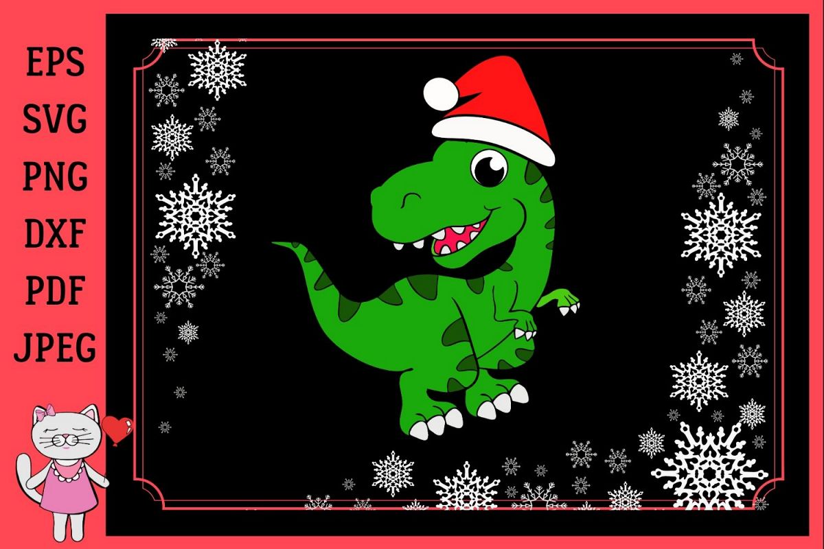 Download santa dinosaur SVG, christmas dinosaur baby boy svg
