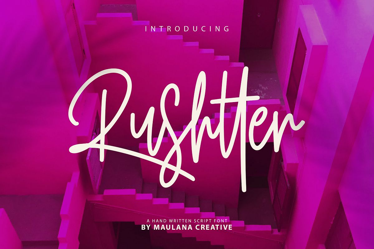 Rushtter Signature Font example image 1