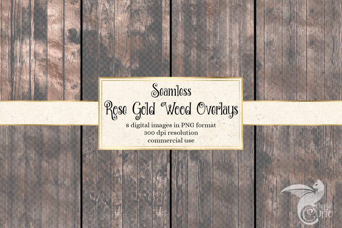 Rose Gold Wood Overlays example image 1