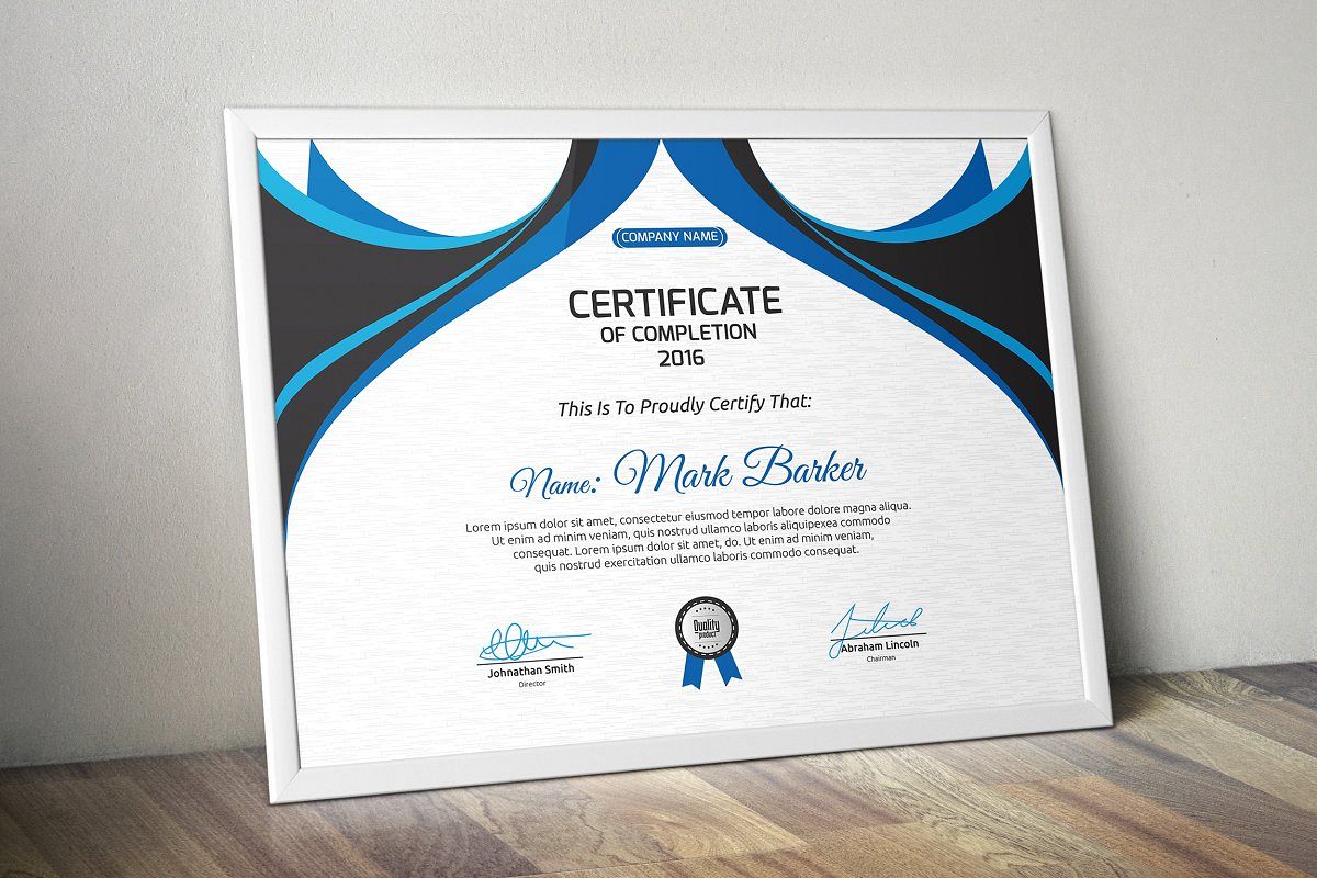 Certificate example image 1