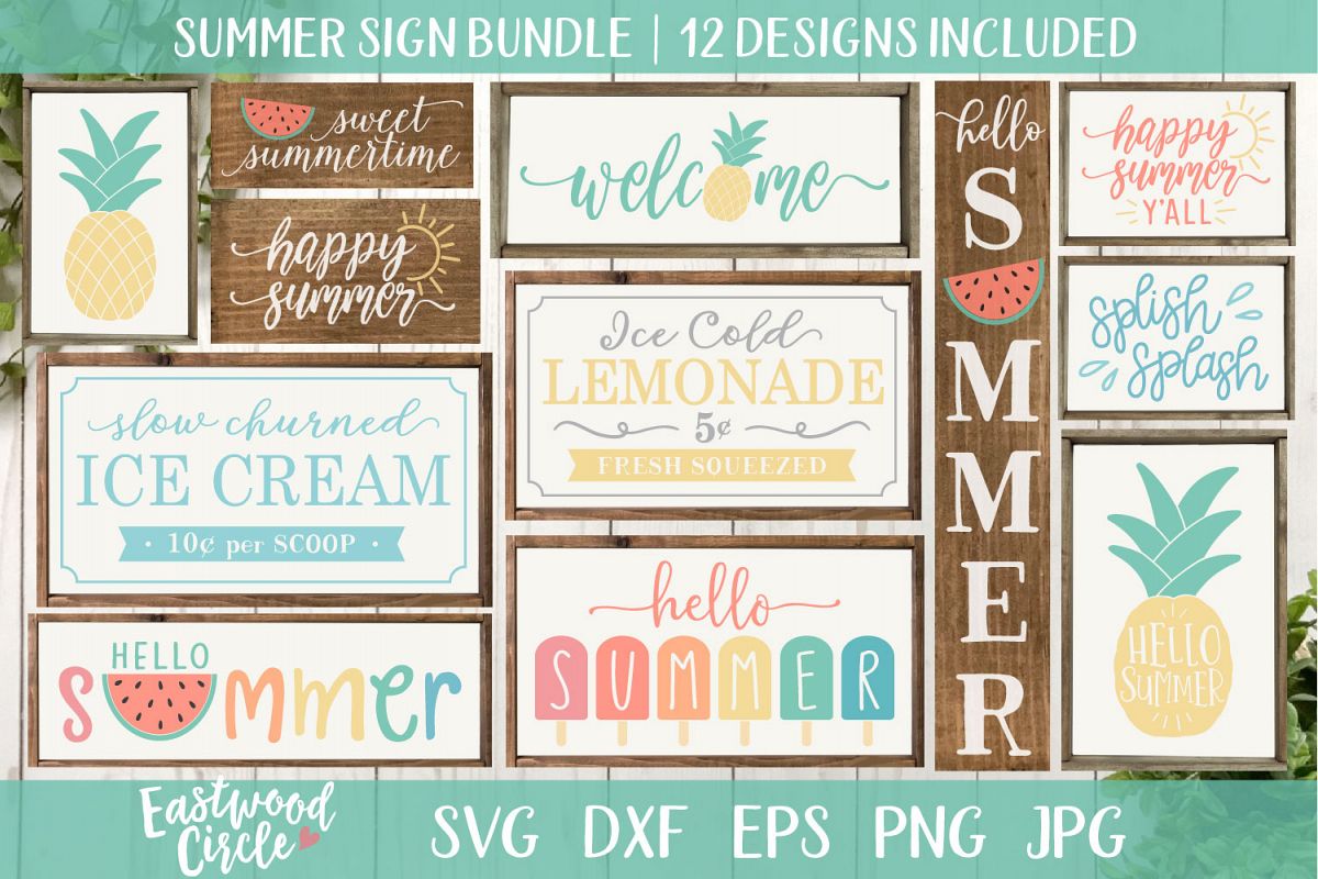 Summer SVG Bundle - Cut Files for Signs example image 1