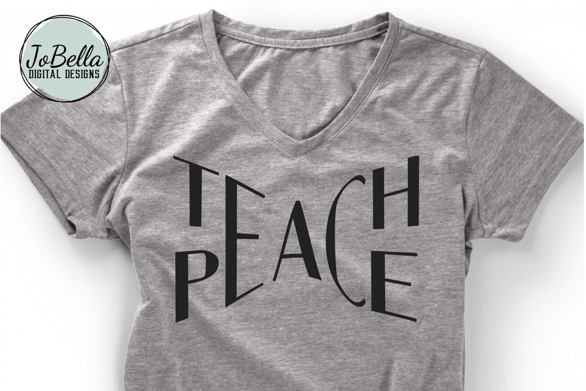 Teach Peace SVG and Printable example image 1