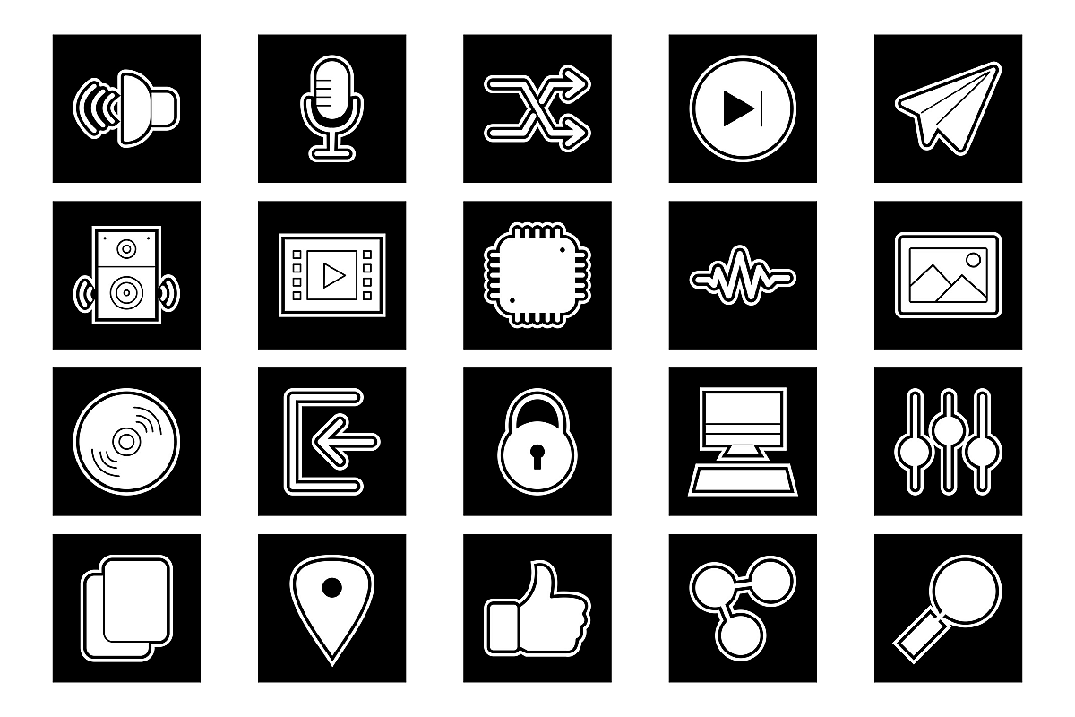 Set Of Multimedia Icons example image 1