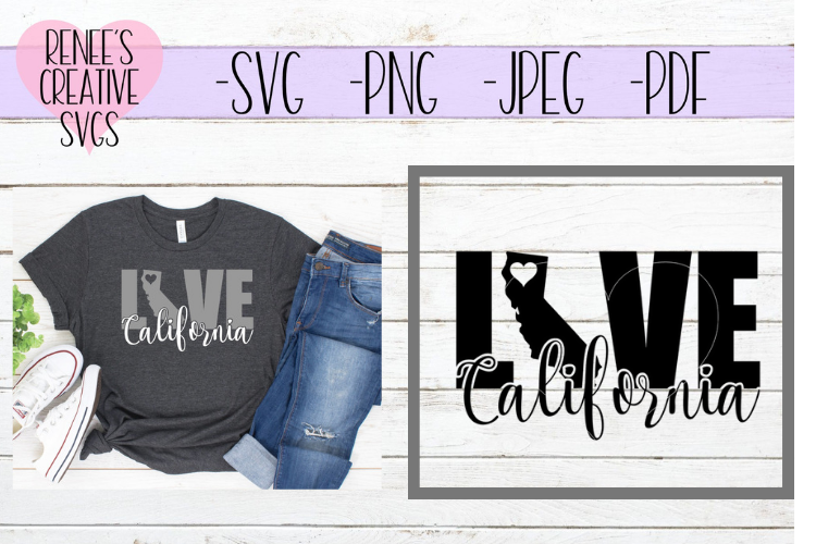 California Love | State SVG | SVG Cutting File example image 1