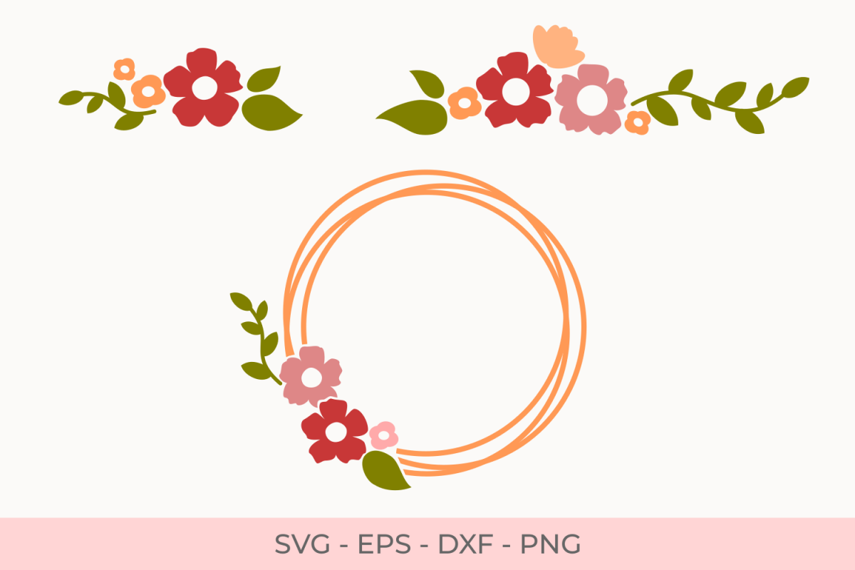 Flowers Svg, Florals Svg, Flower Bouque | Design Bundles