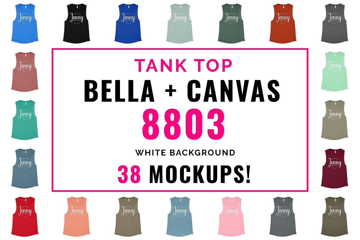 Bella Canvas 8803 Mockup Bundle, Tank Top Mockup example image 1