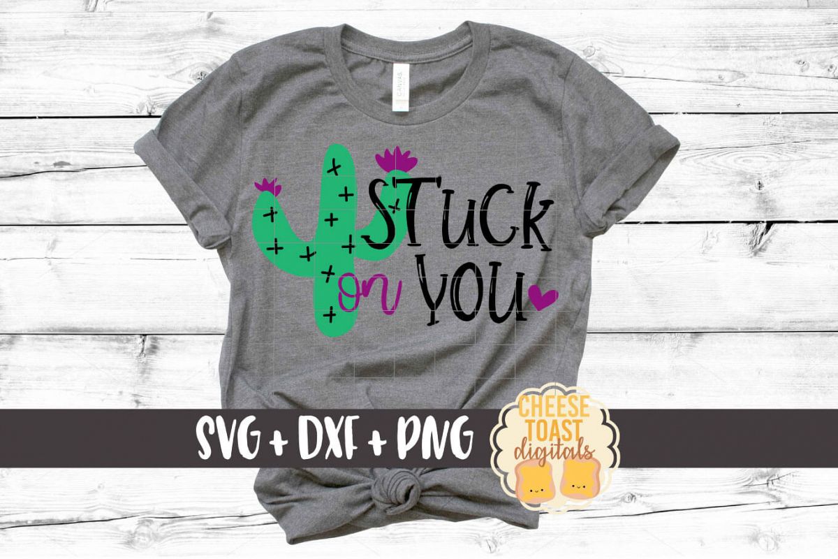 Stuck On You - Valentine's Day SVG PNG DXF Cut File example image 1