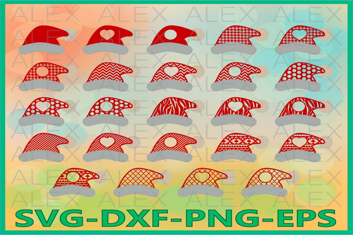 Christmas Hats SVG, Santa Claus Hats SVG, Christmas svg example image 1