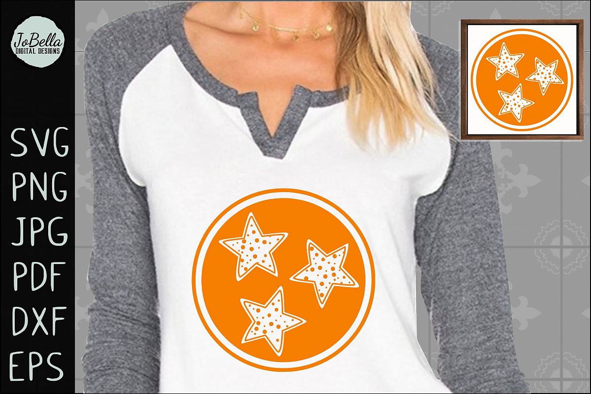 Polka Dot Tennessee TriStar SVG, Sublimation PNG & Printable example image 1