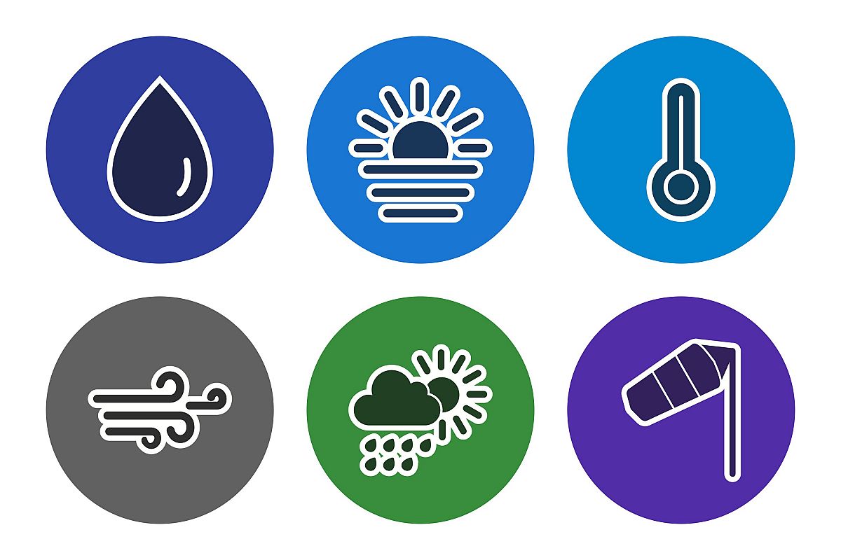 Set Of Weather And Season Icons example image 1