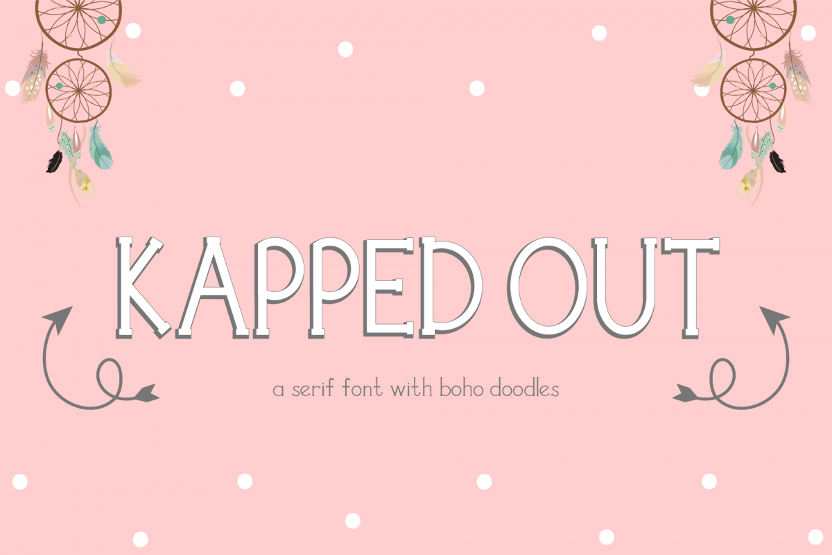 Kapped Out - A Serif Font with Doodles example image 1