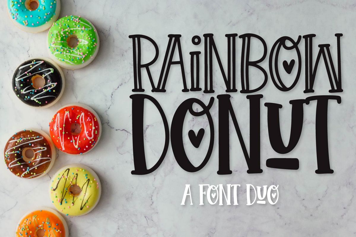 Rainbow Donut - A Silly inline and thick duo example image 1