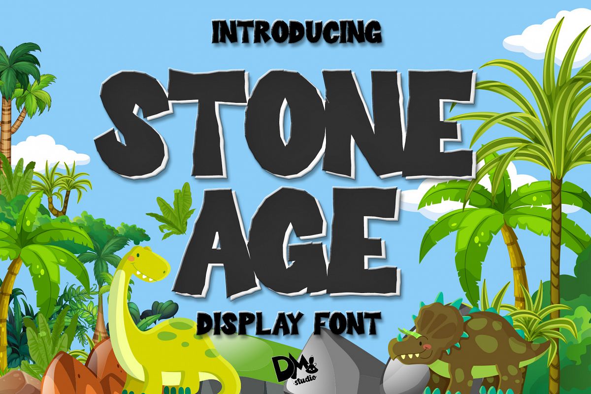 Stone Age - Display Font example image 1