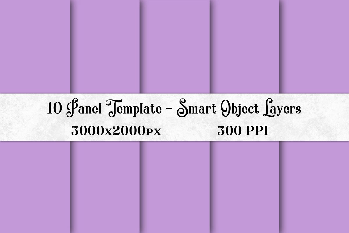 10 Panel Template with Smart Object Layers example image 1