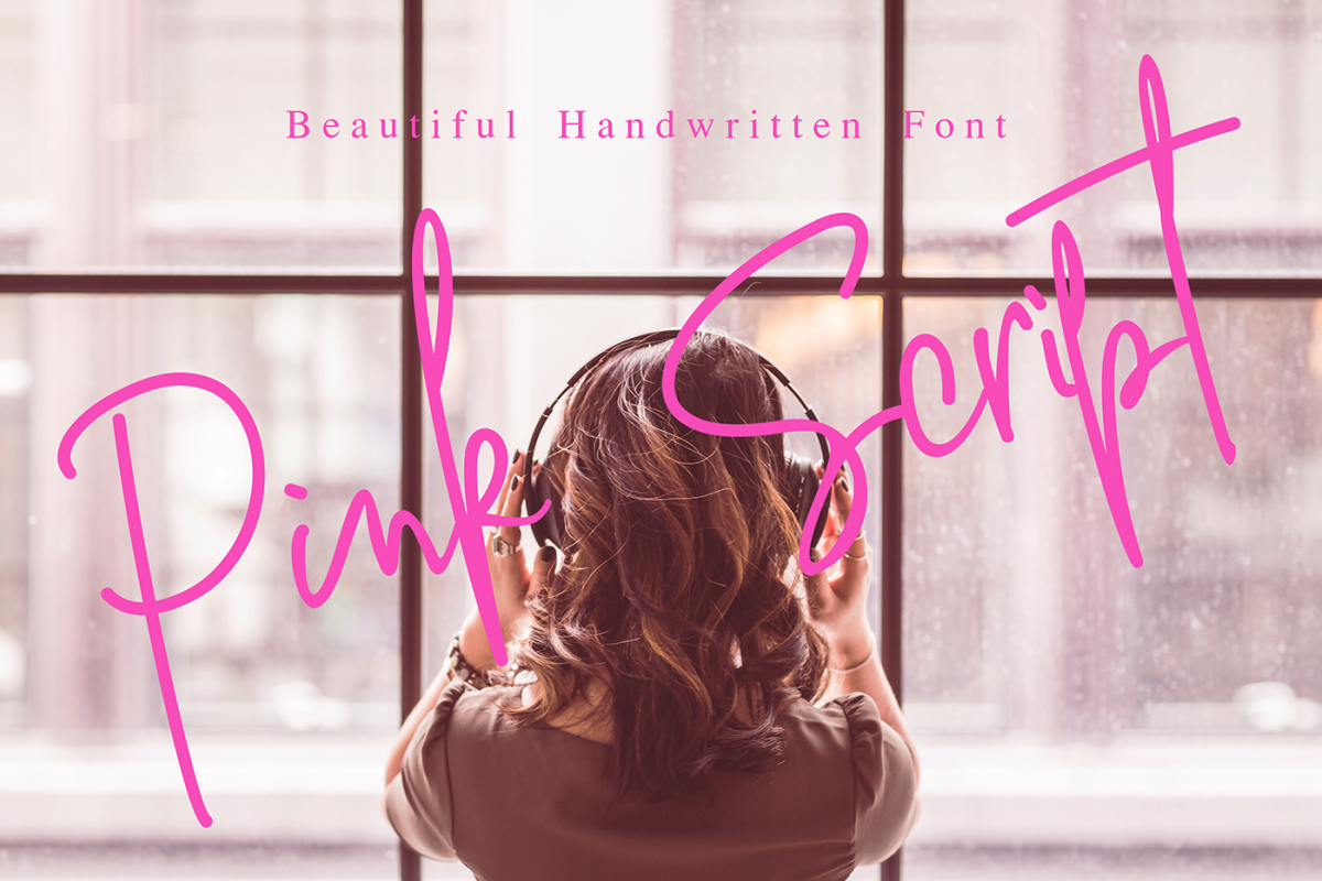 Pink Script - Beautiful Signature Font example image 1