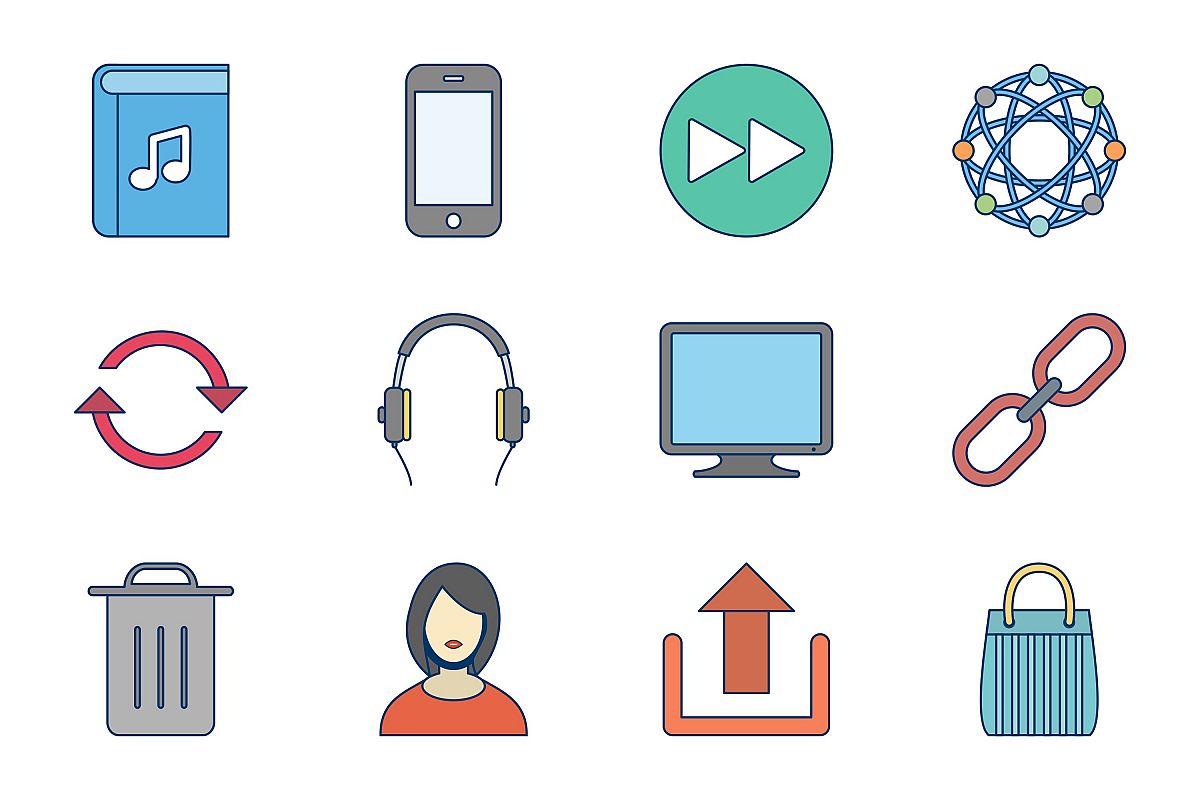 Set Of Multimedia Icons example image 1