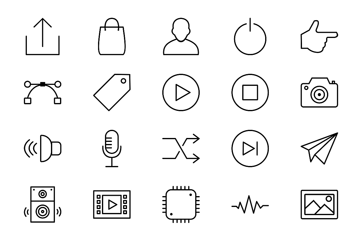 Set Of Multimedia Icons example image 1