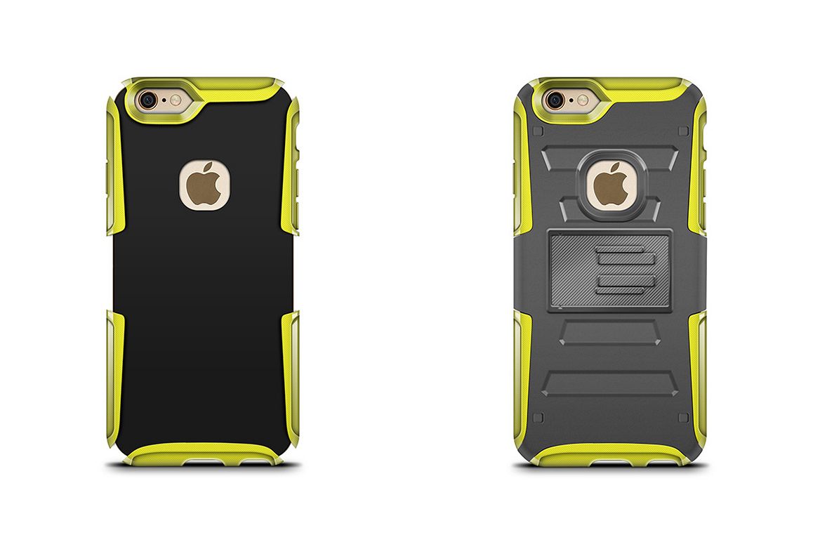 iPhone 6-6s Rugged Holster Case Mockup Back View example image 1