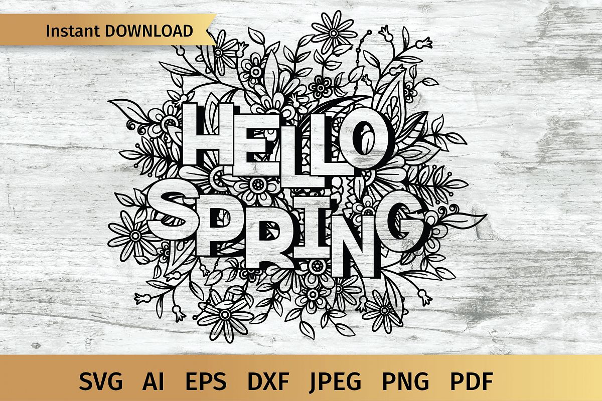 Hello Spring SVG example image 1