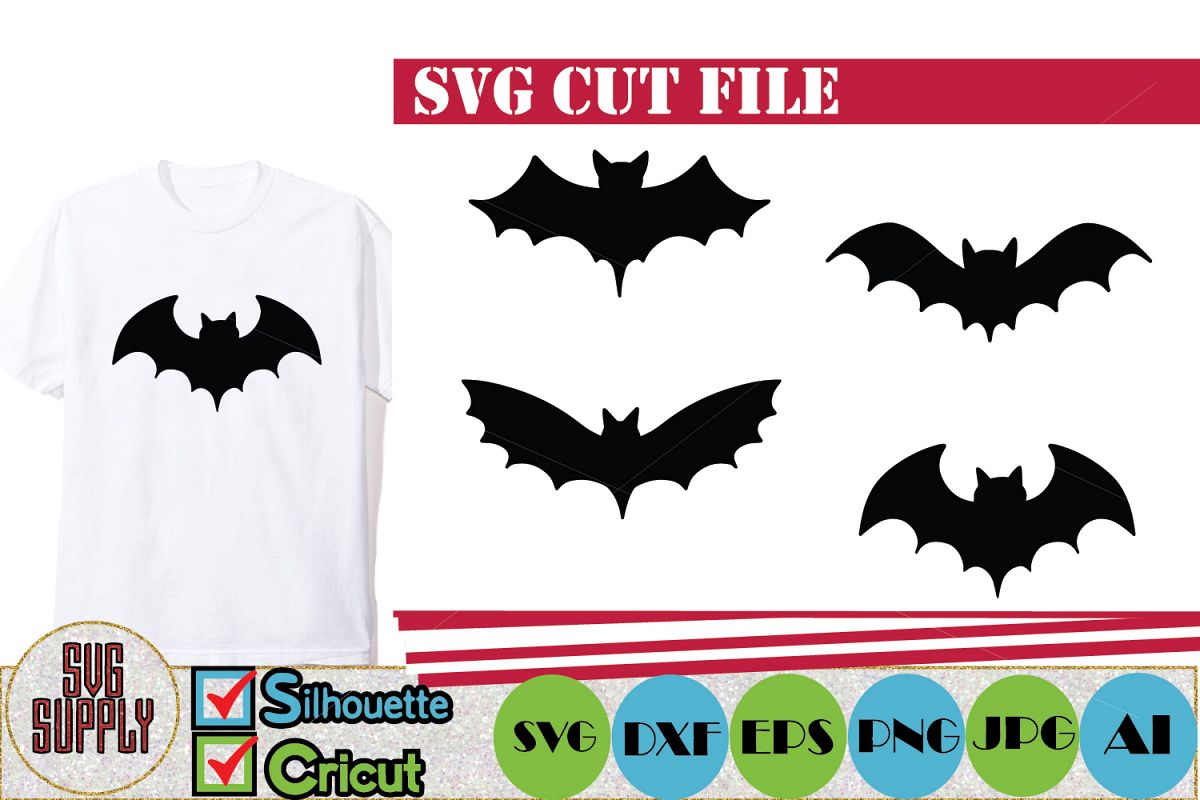 Halloween Bats SVG Cut File example image 1