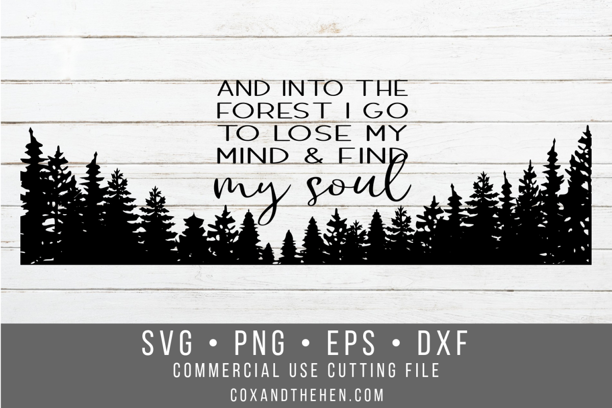 Find my Soul Forest Wood Sign Stencil SVG example image 1