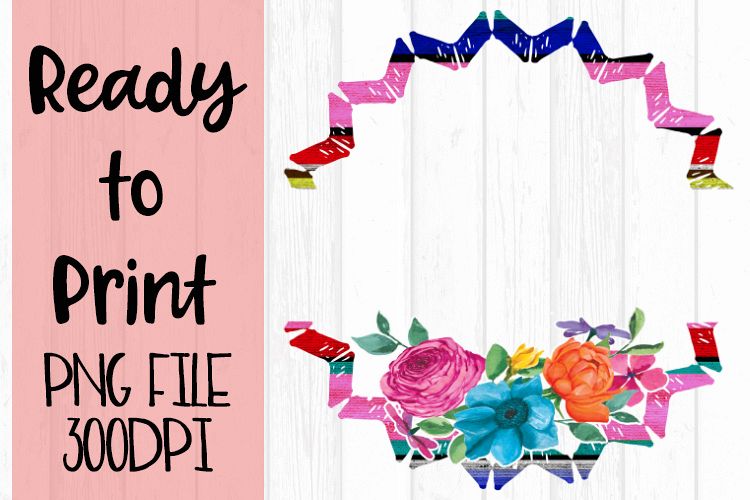 Serape Chevron Open Frame Ready to Print example image 1