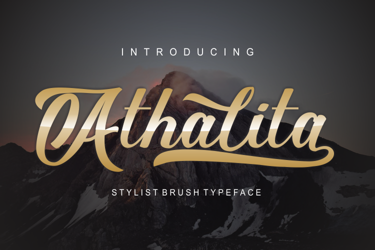 The Athalita / Cool brush stylist Font design example image 1