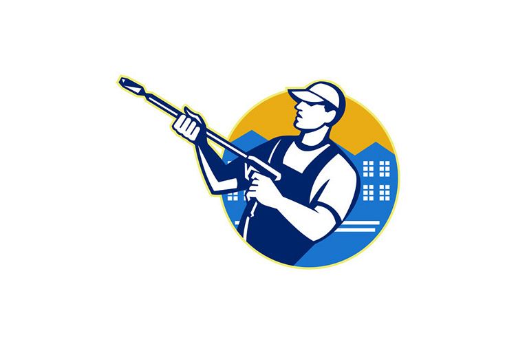 Power Washing Pressure Water Blaster Worker example image 1