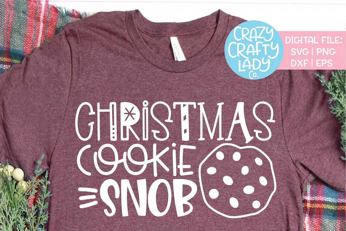 Christmas Cookie Snob SVG DXF EPS PNG Cut File example image 1