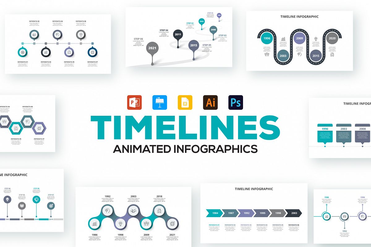 Timelines Animated Infographics example image 1
