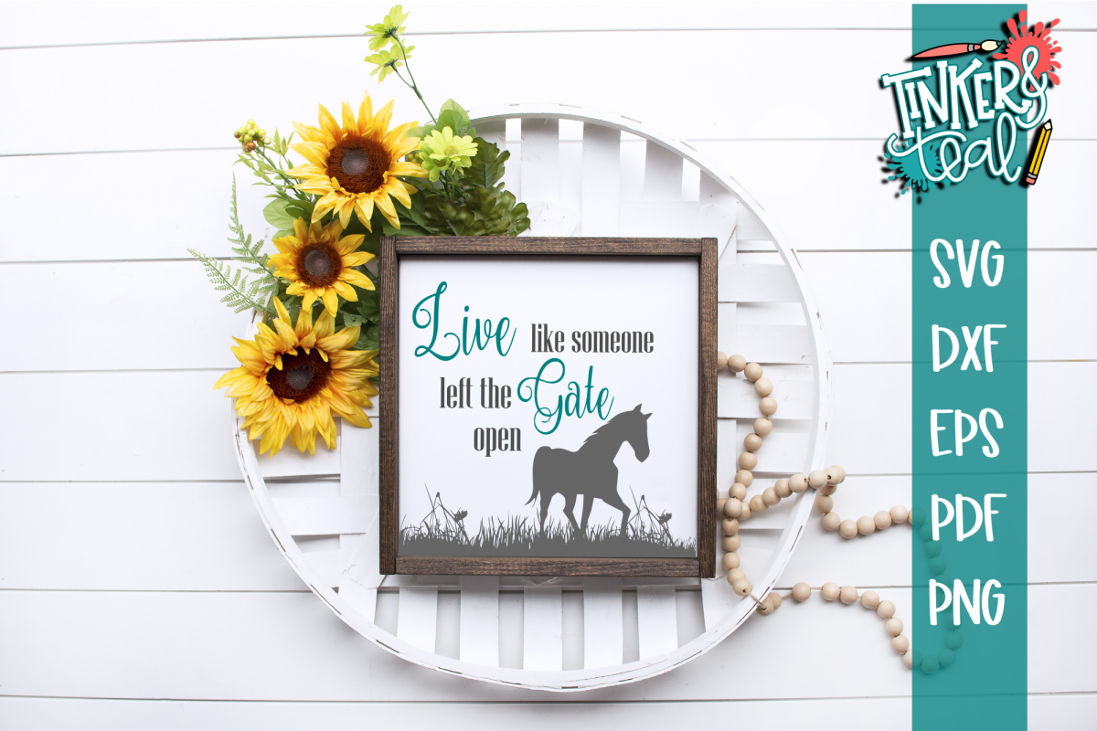 Farmhouse Inspirational Horse SVG DXF Comm example image 1