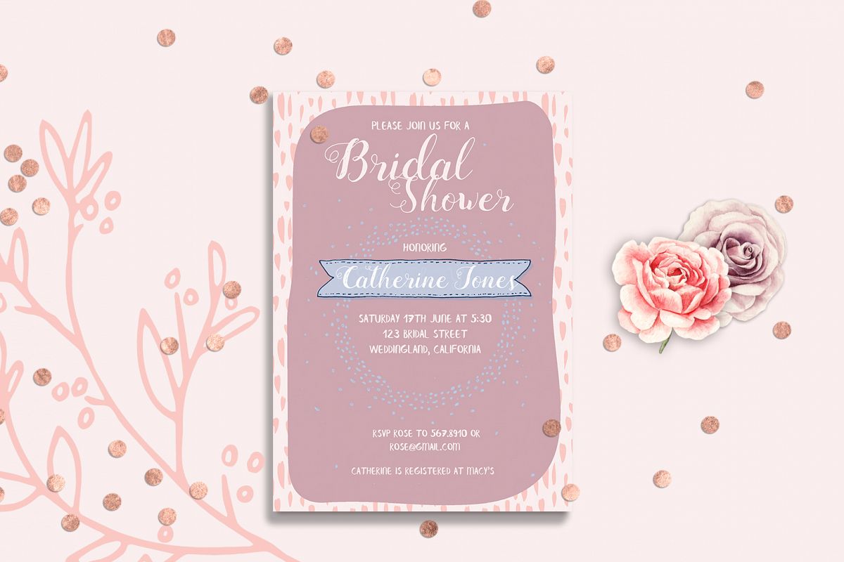 Bridal Shower Point Invitation Card Template example image 1