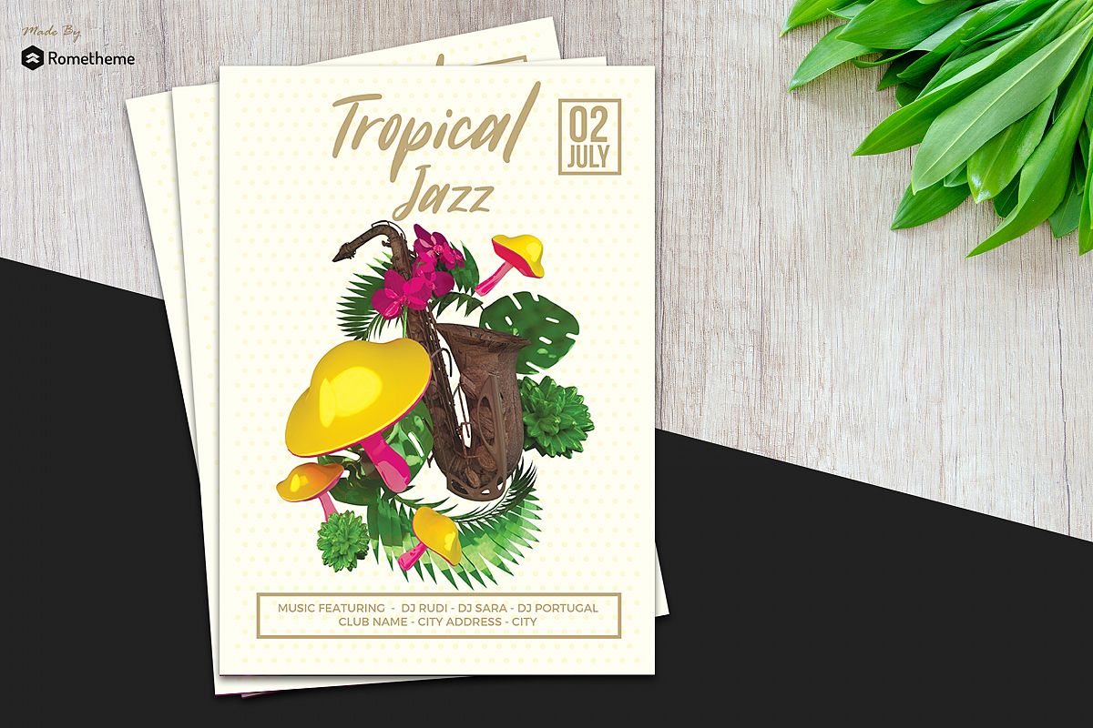 Tropical Jazz Flyer example image 1