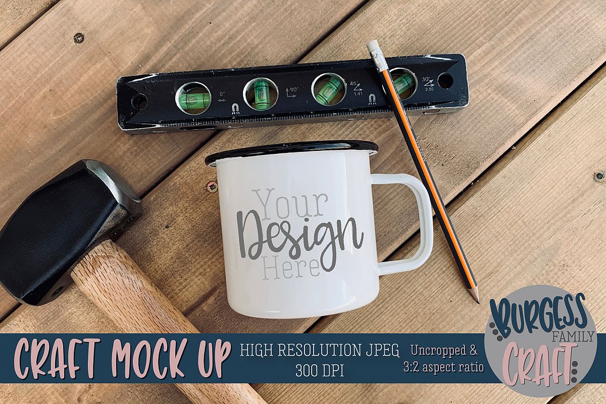 Mug tools mens Craft mock up|High Resolution example image 1
