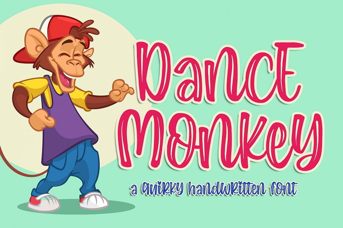 Dance Monkey a Quirky Font example image 1