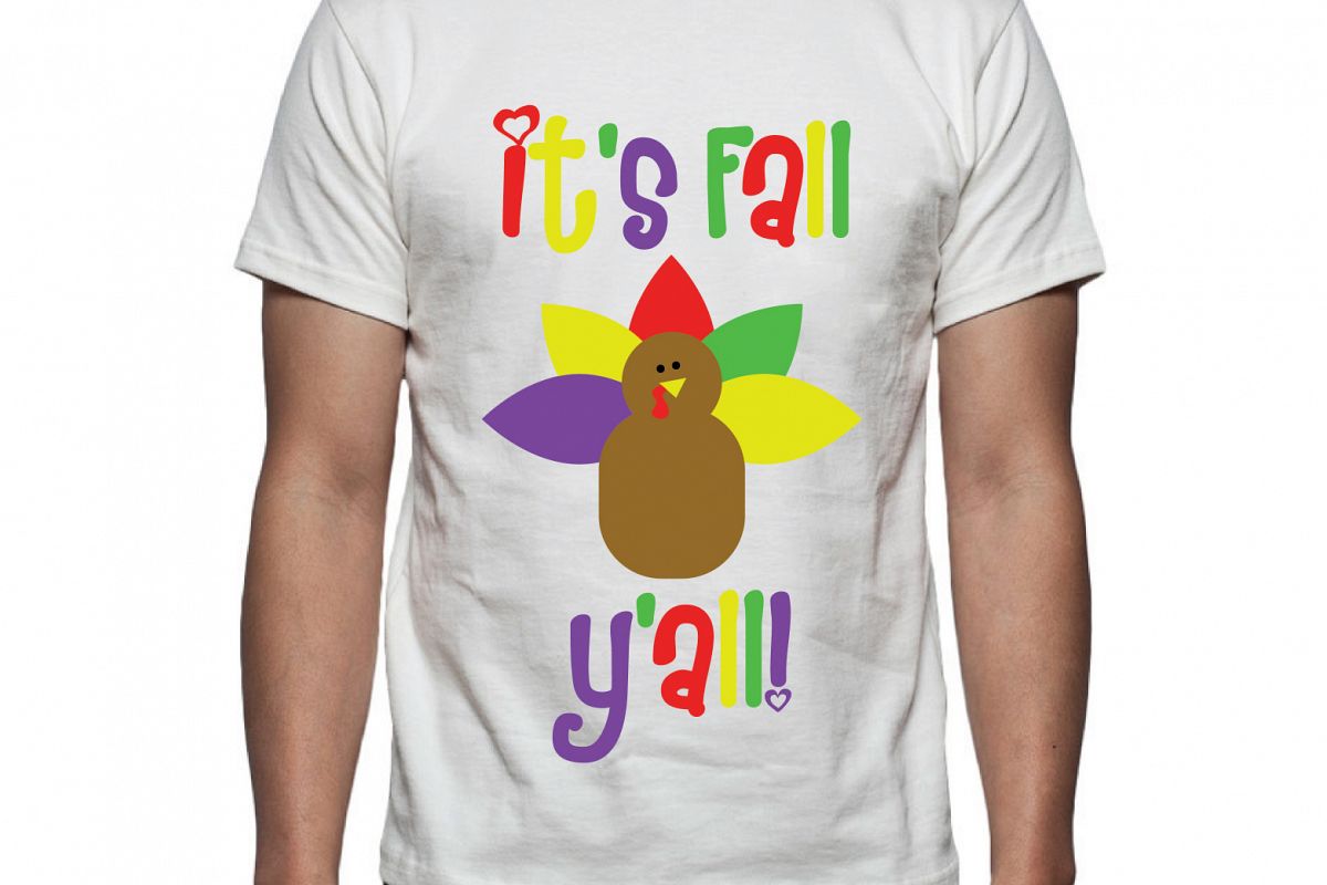 It's Fall Y'all Tee Shirt Design example image 1