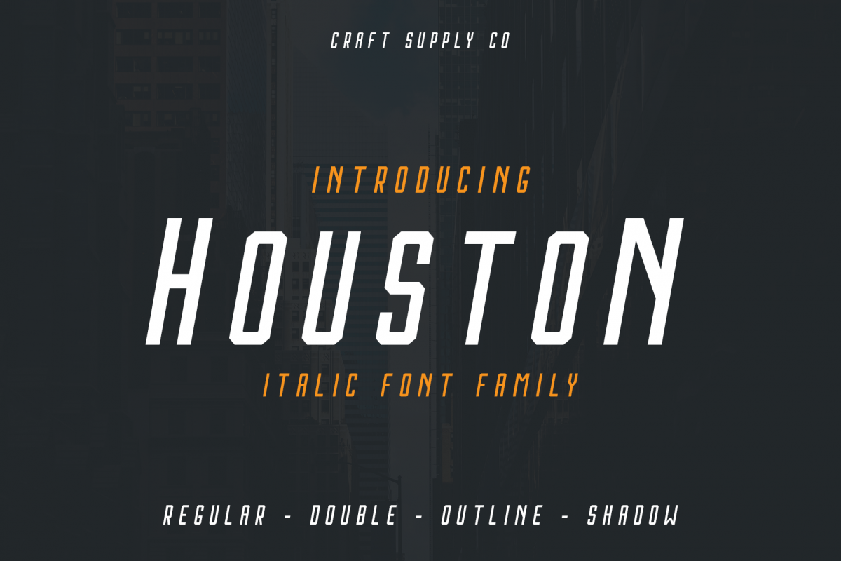 Houston Italic Font Family example image 1