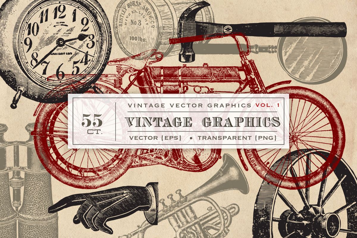 55 Vintage Vector Graphics example image 1