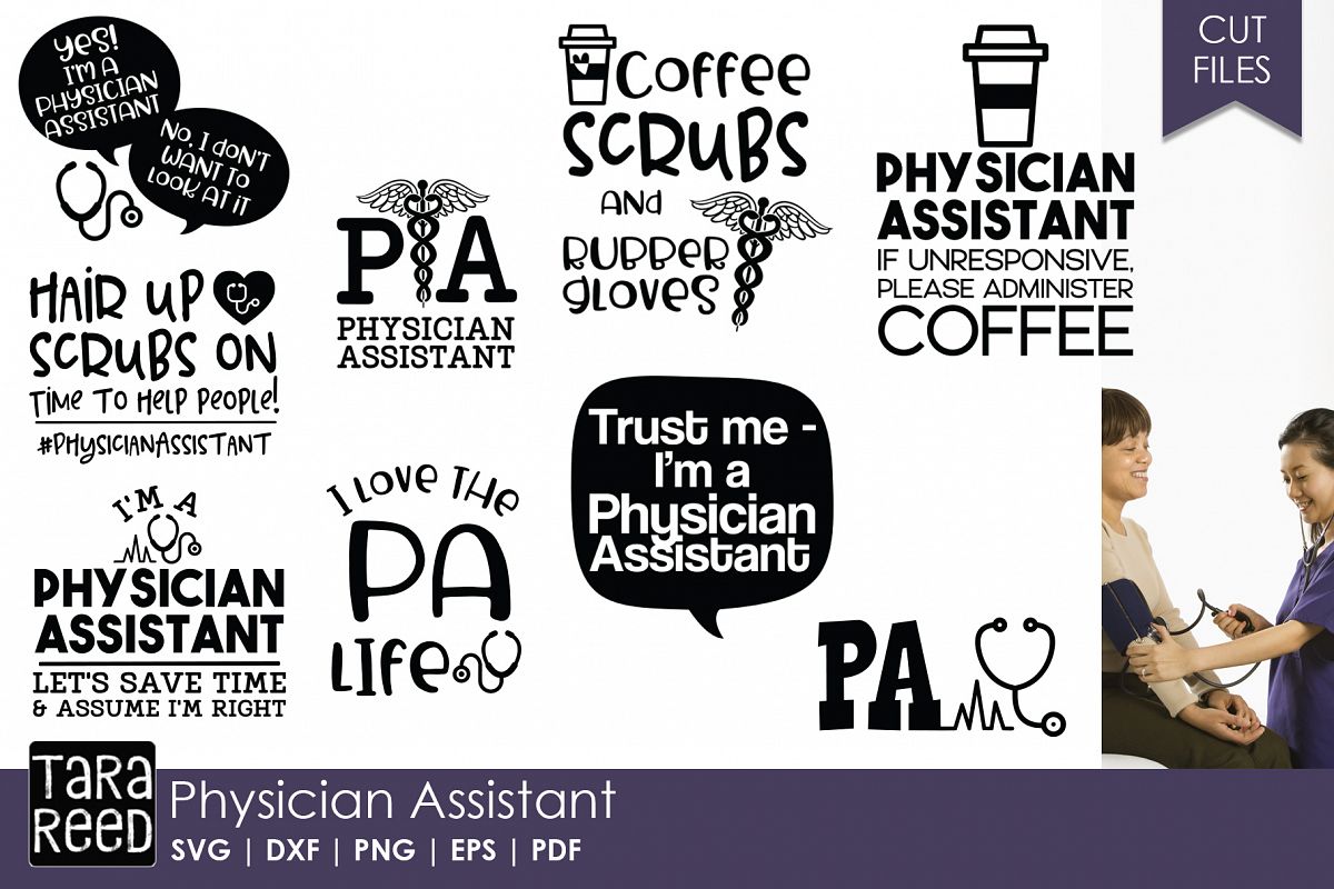 Physician Assistant SVG and Cut Files for Crafters