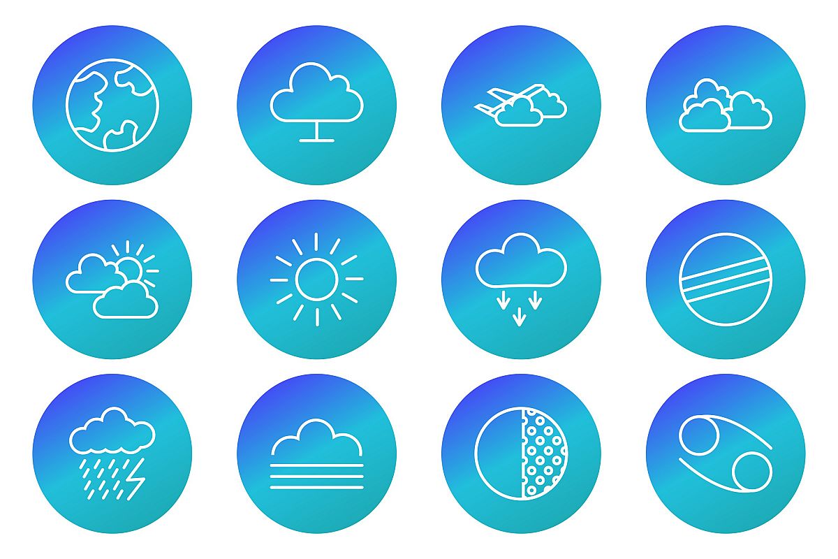 Set Of Weather And Season Icons example image 1