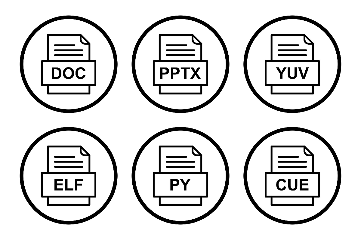 Set Of File Formats Icons example image 1