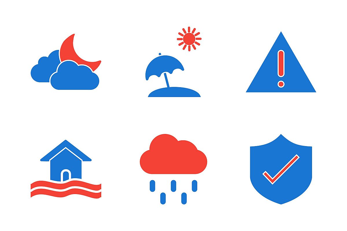 Set Of Weather And Season Icons example image 1